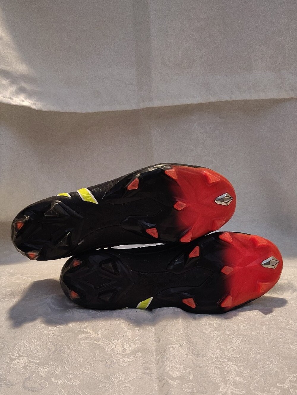Adidas Men’s Black Soccer Cleats with Neon Yellow Stripes - Picture 7 of 8